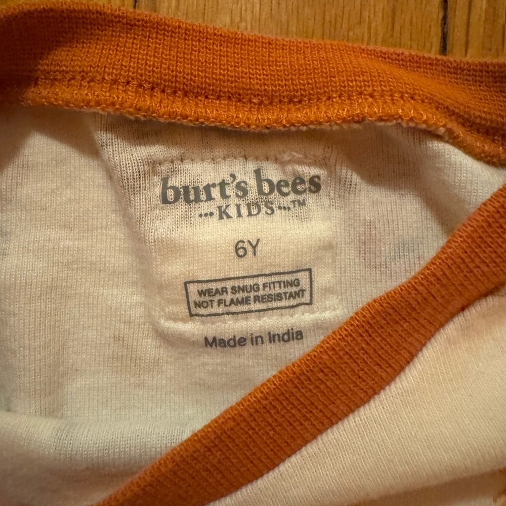 Burt’s Bees Thanksgiving / Turkey Pajama Set Size 6 - Picture 4 of 5